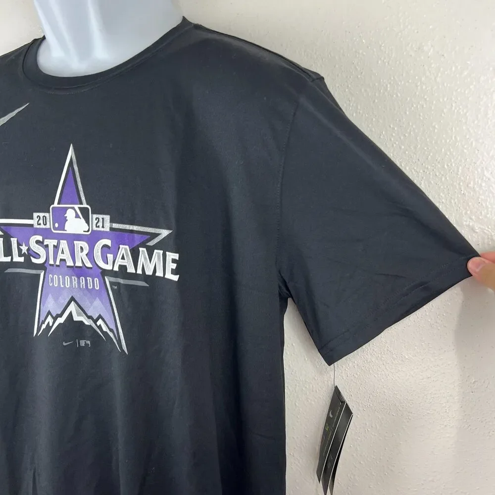 Nike Shirt Men Large Black Colorado Baseball All Star Game Short Sleeve NWT